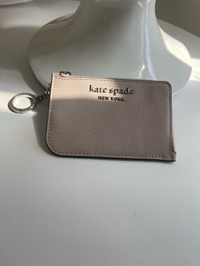 kate spade Pale Blush Zip Card Wallet with Keyring